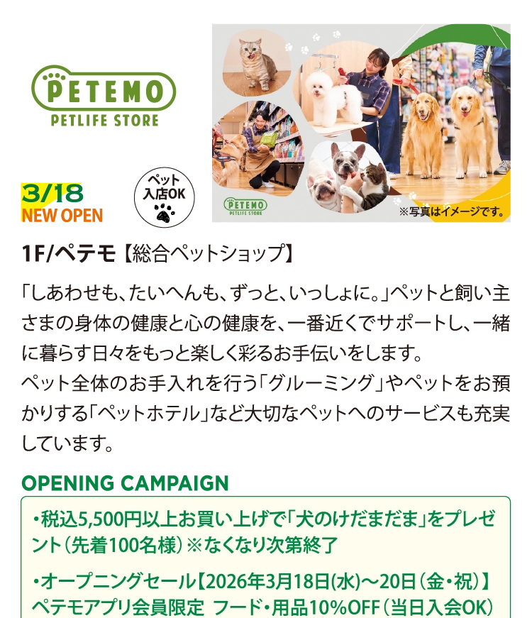 1F/ペテモ 【総合ペットショップ】
